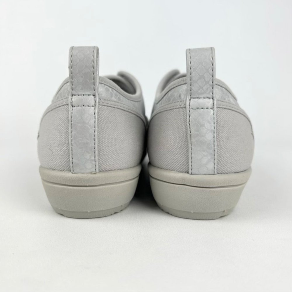 Vionic Denver Gray Canvas Snake Print Slip On Sne… - image 4